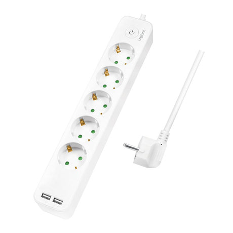 EAN 4052792057812 - LogiLink LPS249U base múltiple 1,5 m 5 salidas AC Interior Blanco imagen 1