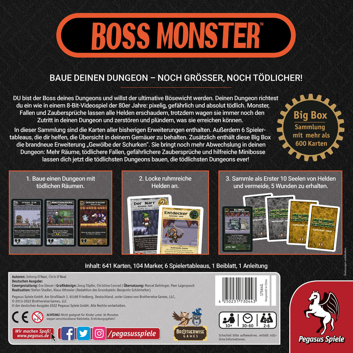 Pegasus Boss Monster Big Box, Juego De Mesa 17564g