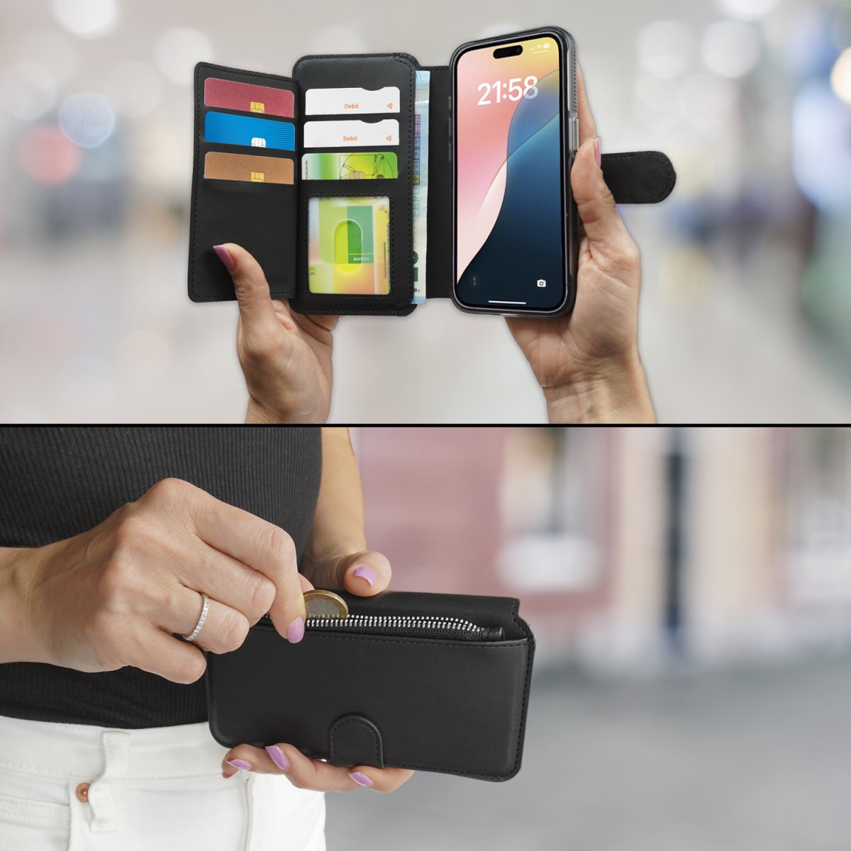 4smarts Universal Magnet Wallet Coincaddy Xl. Schwarz