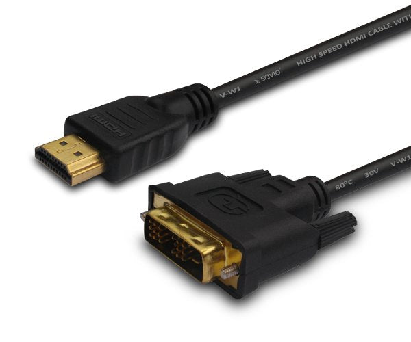 Cable Savio Cl-10 Hdmi 19pin - Dvi 18 + 1  Negro 1.5m