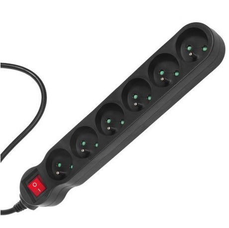 EAN 5902211108108 - Maclean MCE187 base múltiple 3 m 6 salidas AC Interior Negro imagen 3