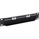 Inline® 10" Cable Entry Plate With Brush, 1u, Ral 9005 Black