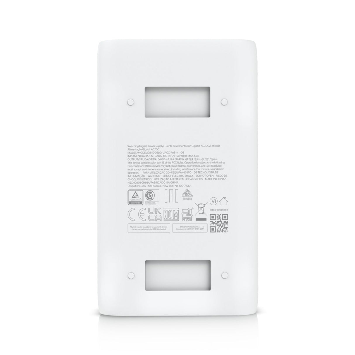 Ubiquiti Poe ++ Inyector De 60 Vatios / 10 Gbe, Poe Inyector White Uacc-Poe++-10g