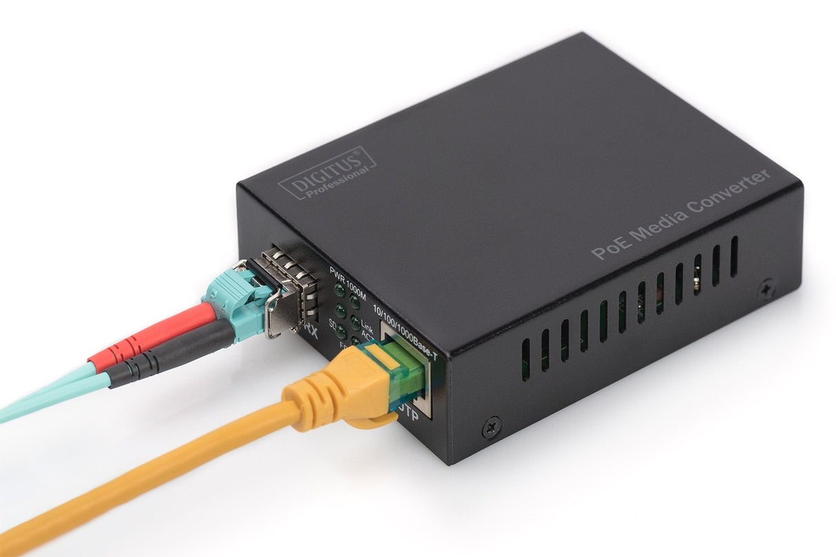 Digitus Convertidor De Medios Gigabit Poe, Rj45 / Sfp, Pse (Gigabit Poe Media Converter - Sfp 10/100/1000base-T To Sfp In)