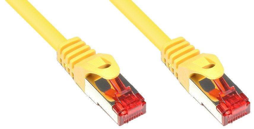 Goodconnections Cable De Red Mit Rastnasenschutz, Cat. 6, S Ftp, Pimf, Pvc, 250mhz, Gelb, 0,25m,