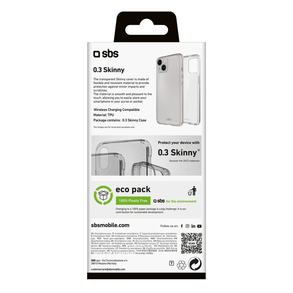 Sbs Teskinip1561t Funda Para Iphone 15 (6.1") Transparente