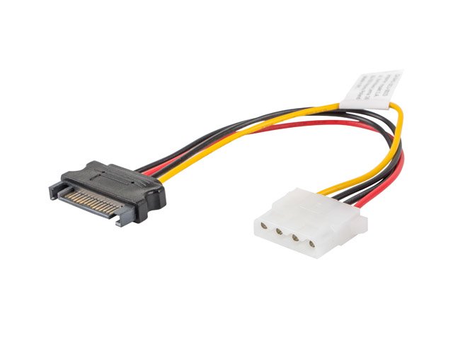 Lanberg Cable Alimentacion Molex Hembra A Sata Macho  Ca-Sahd-10cu-0015 15 CentaâMetros