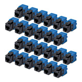 Startech.Com Cat6 Keystone Jack Módulo, Pack De 24 Rj45 Ethernet Keystone Conector Hembra, Utp Cat6 Wandbuchse, 180 Grad, Sin Herramientas, Negro, Plano, Negro, Azul, Rj-45, Conector Hembra, Conector Hembra, 10gbase-T