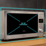 Cecotec Microondas Sin Plato Digital Grandheat 2000 Flatbed Steel. 700 W, 20 Litros