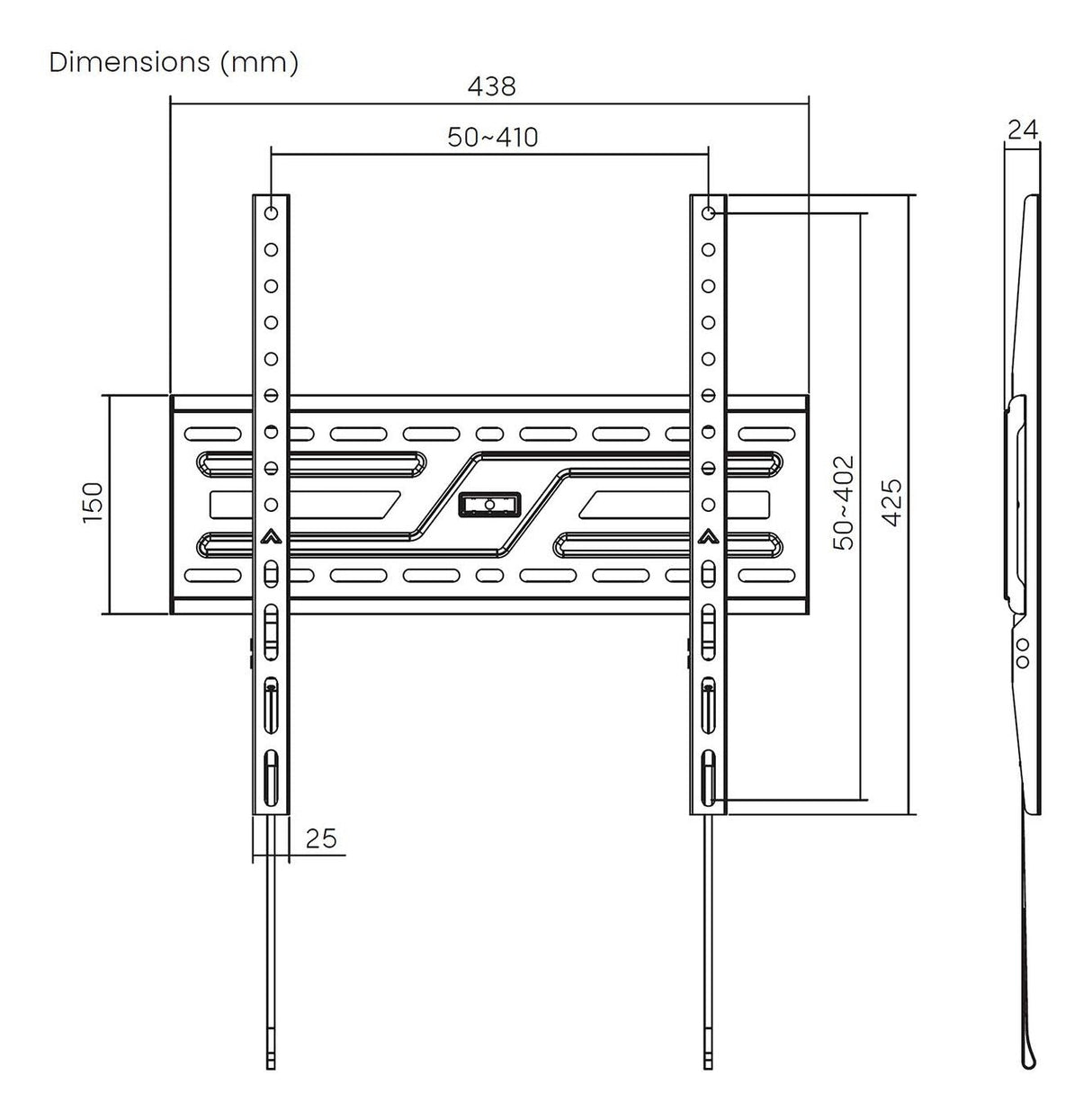 Aisens Soporte Eco Ultra Delgado Para Monitor/Tv 75kg De 32-75, Negro