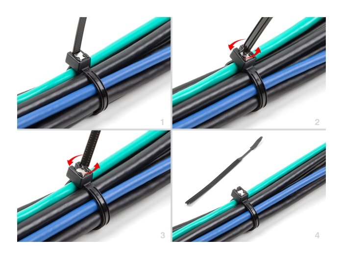 Delock 19469 Brida Autocortable La 280 X An 4,8 Mm 50 Piezas Negro