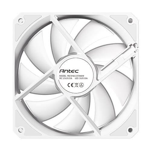 Kit 3 Ventiladores Pc  Auxiliar P12 A-Rgb Blanco Antec Pack De 3/ Argb Pwm 120mm/ Anti-Vibration