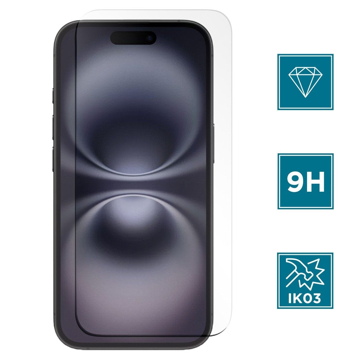 Mobilis Screen Protector Temp. Glass Clear 9h Iphone 16