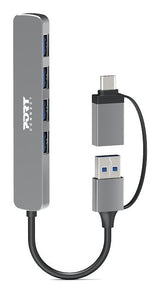 EAN 3567049001612 - Port Designs 900161 hub de interfaz USB 2.0 Type-A 5000 Mbit/s Plata imagen 1