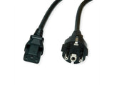 Value Netzcable, Iec-Buchse & Cee7 7-Stecker Gerade, Schwarz, 0,6 M