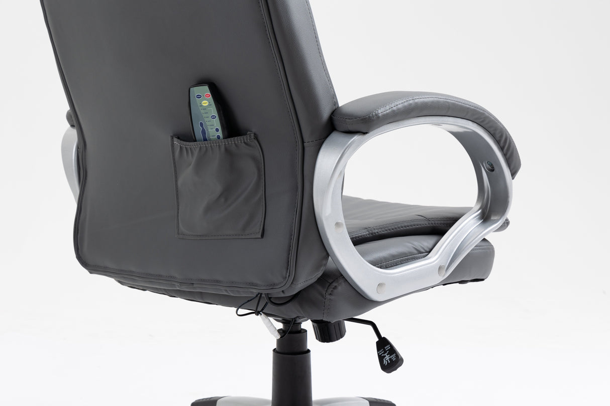 Silla  Activejet De Oficina Calefactable Con Masaje Yk7304 Gris