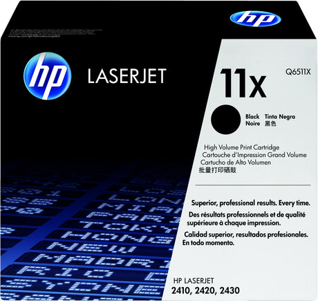 EAN 0829160126234 - HP 11X High Yield Black Original LaserJet Toner Cartridge cartucho de tóner 1 pieza(s) Negro imagen 1