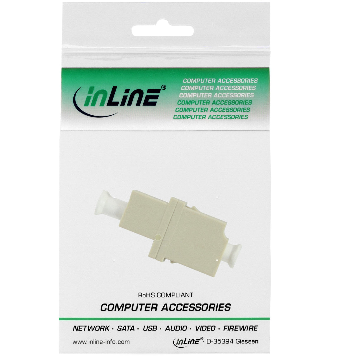Adaptador De Fibra Óptica Inline Dúplex Lc/Lc Hembra Funda De Cerámica Multimodo