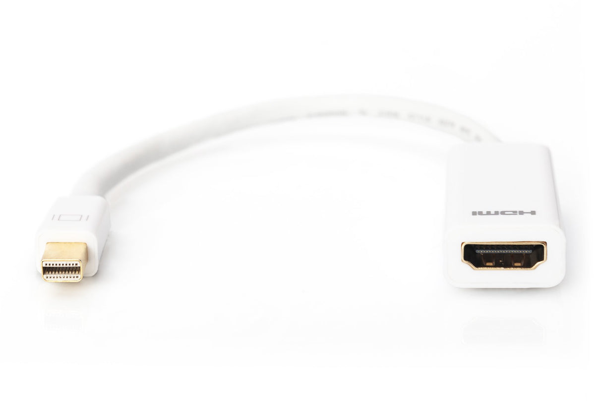 EAN 4016032292425 - Digitus DB-340404-001-W adaptador de cable de vídeo 0,15 m Mini DisplayPort HDMI tipo A (Estándar) Blanco imagen 2