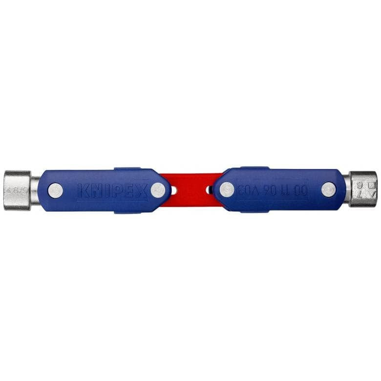 Knipex "Doublejoint" Llave Para Armarios De Control, Llave De Tubo (Azul/Rojo, Longitud Total Del Brazo 97 Mm)