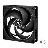 Arctic Ventilador Caja P12 Pwm Pst Value Pack 5 Unid 120mm (Acfan00137a) Arctic P12 Pwm Pst Value Pack, Carcasa Del Ordenador, Enfriador, 12 Cm, 200 Rpm, 1800 Rpm, 0,3 Sonio