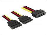 Delock Cable Power Sata 15 Pin > 2 X Sata Hdd, Gerade