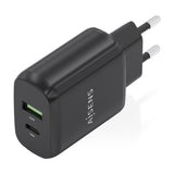 Aisens Cargador Gan 30w, 1xusb-C Pd3.0 Qc4.0, 1xusb-A Qc3.0, Negro