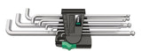 Wera 05073594001 Llave Hexagonal Juego De Llaves Allen Métrico/Imperial 9 Pieza(S), Destornillador Cromado, Juego De Llaves Allen, Métrico/Imperial, 9 Pieza(S), Acero Cromo Vanadio, Cromado, 464 G