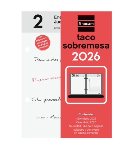 EAN 8422952403142 - Finocam 780280026 calendario Mesa imagen 1