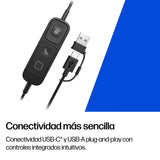 EAN 0199251820830 - HP Poly Mission 615 Monaural USB Wired Headset Alámbrico Diadema Oficina/Centro de llamadas USB Type-C /  imagen 3