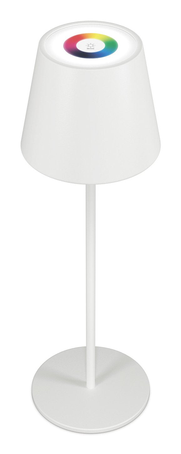 Realpower Led-Rgb Tischlampe Dimmbar Con Akku,Blanco