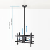 Soporte Techo 2 Pantallas 43-86" Xl Negro