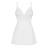 810-Bab-2 Babydoll Y Tanga Color Blanco Talla (Interno):L/Xl