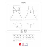 Babydoll Y Tanga Color Blanco Talla (Interno):S/M