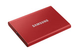 Disco Externo Ssd Samsung 500gb Portable T7 Usb3.2 Gen.2 Mettalic Red Extern Kit
