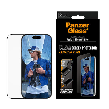 EAN 5715685026676 - PanzerGlass ® Screen Protector iPhone 17 | iPhone 16 Pro | Ultra-Wide Fit w. FASTFIT IN-A-BOX Protector d imagen 2
