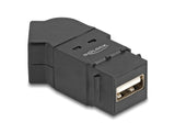 Delock Keystone Modul Usb 2.0 Typ-A Einbaubuchse Zu Typ-A Buchse 45° Gewinkelt Schwarz