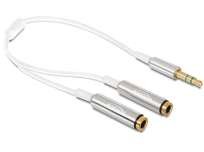 Delock Cable Audio Splitter Jack 3,5 Mm 3 Pin > 2x Jack Hembra 3,5 Mm 3 Pin