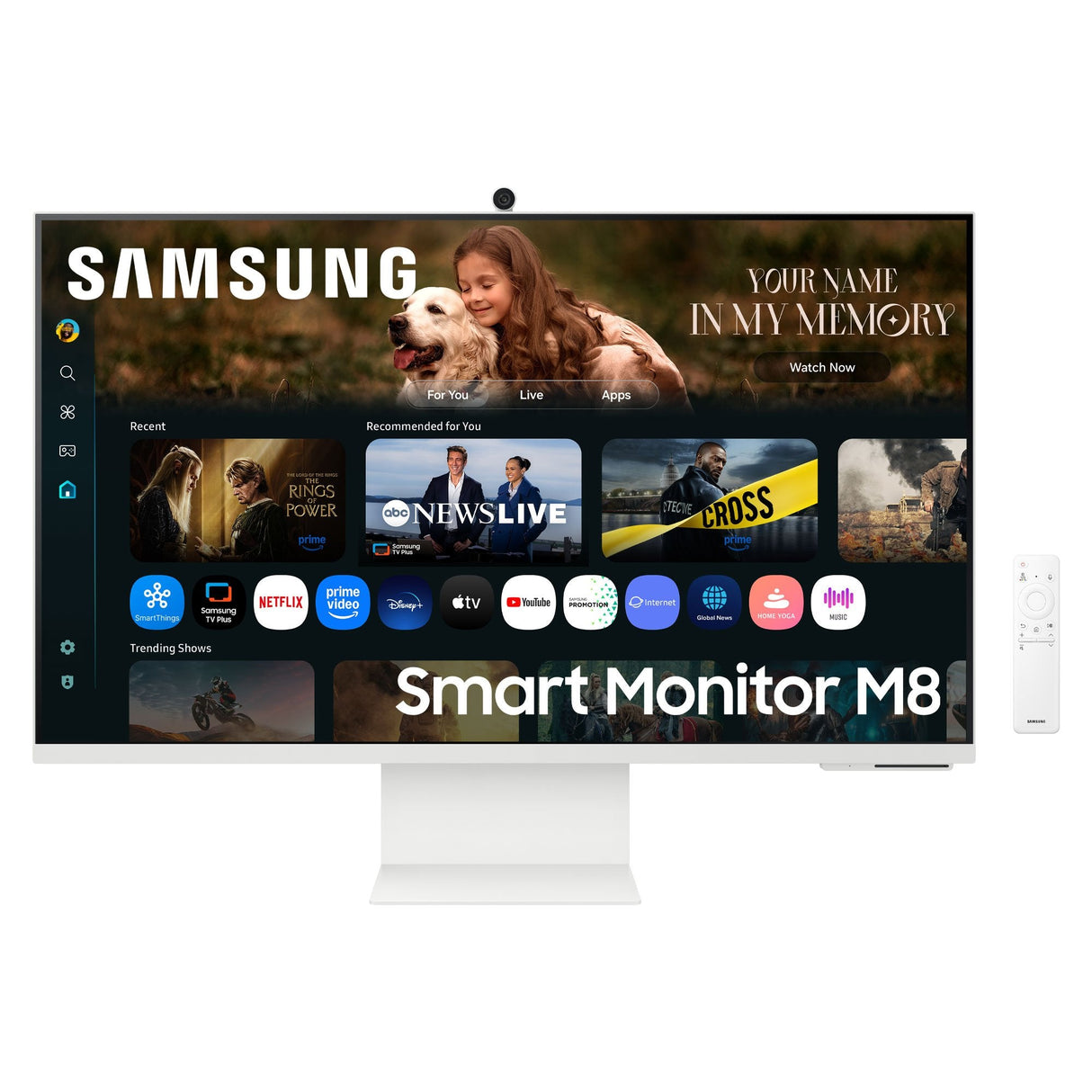 Monitor Samsung M8 M80f 32" 3840 X 2160 Pixeles 4k Ultra Hd Lcd Blanco