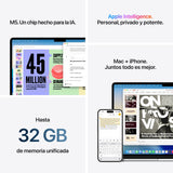 Apple Macbook Air 15,3' M5 10-Core Cpu 16gb 512gb Ssd 10-Core Gpu Blanco Estrella