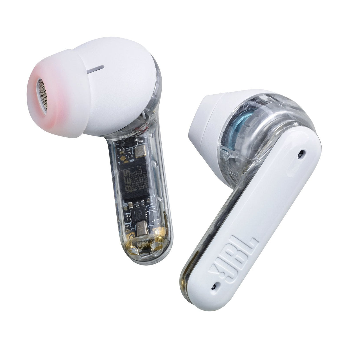 Auriculares  Jbl Tune Flex Ghost Edition Blanco  Bluetooth