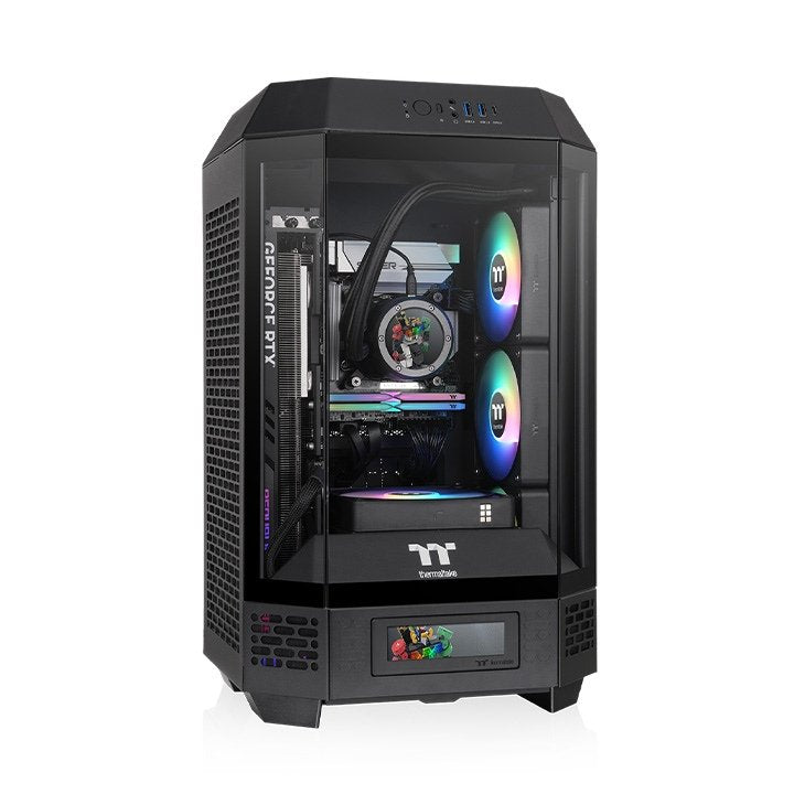 Caja Pc Thermaltake The Tower 250 Negra, Vidrio Templado Ca-1z9-00s1wn-00