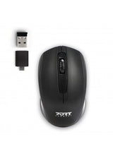 Port Designs 900508 Raton Ambidiestro Rf Inalámbrico + Usb Type-C 1000 Dpi