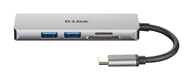 Hub Usb-Tipo C 5 En 1 D-Link Dub-M530  2*Usb 3.0 1*Usb Tipo-C 1*Hdmi Lector Tarjetas Sd/Microsd/Sdhc/Sdxc Plug And Play