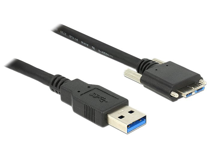 Delock 83599 Cable Usb 3.0 Tipo A Macho > Usb 3.0 Tipo Micro-B Macho Con Tornillos 3 M