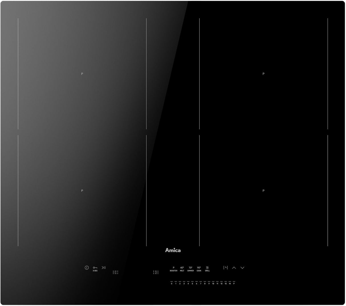EAN 5906006216092 - Amica DI 6415 SBB hobs Negro Integrado 57.6 cm Con placa de inducción 4 zona(s) imagen 1