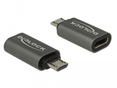 EAN 4043619659272 - DeLOCK 65927 cambiador de género para cable USB 2.0 Micro-B USB Type-C Antracita imagen 1