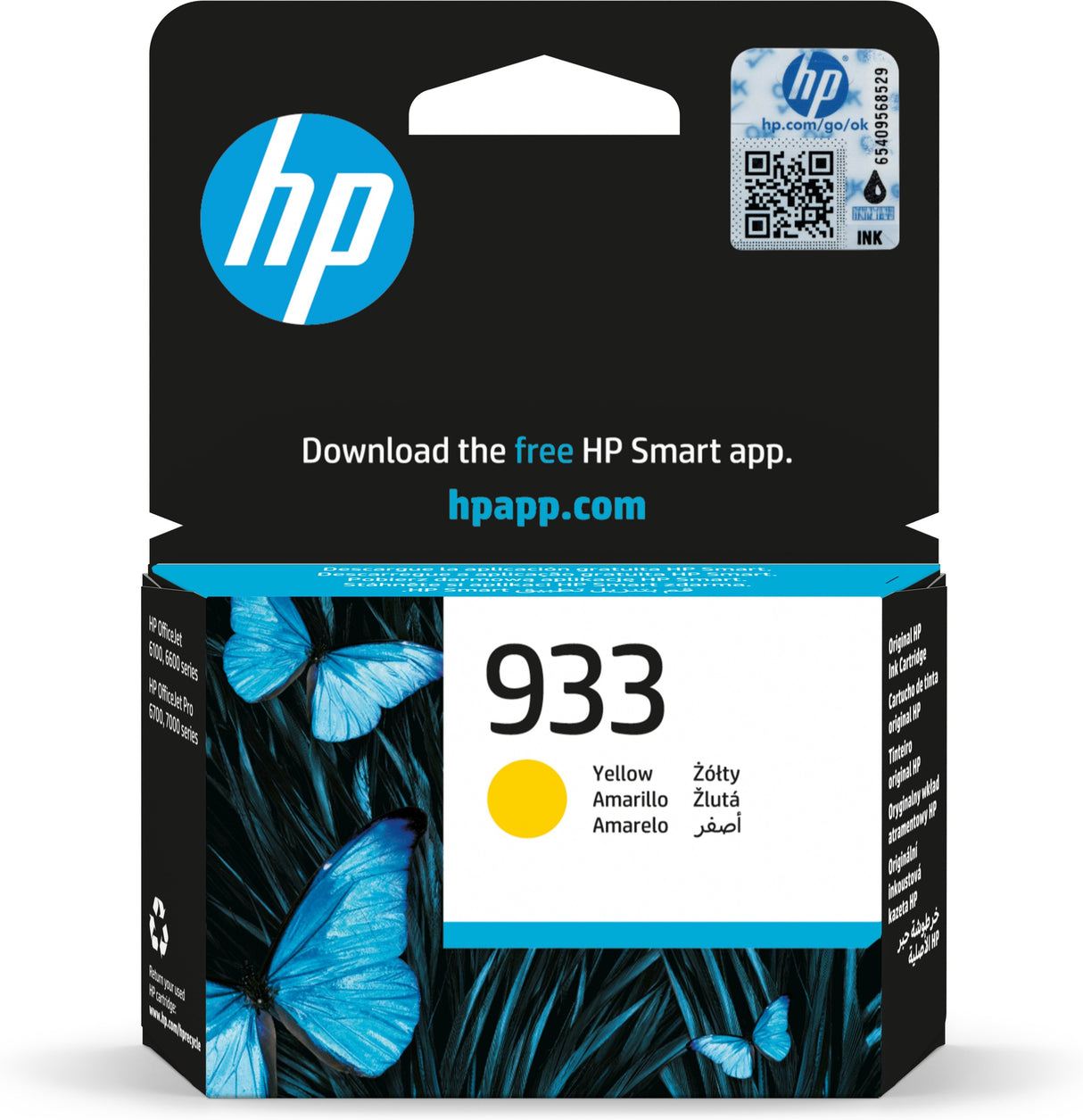 Hp Tinta Original #933 Amarilla Cn060ae#Bgx