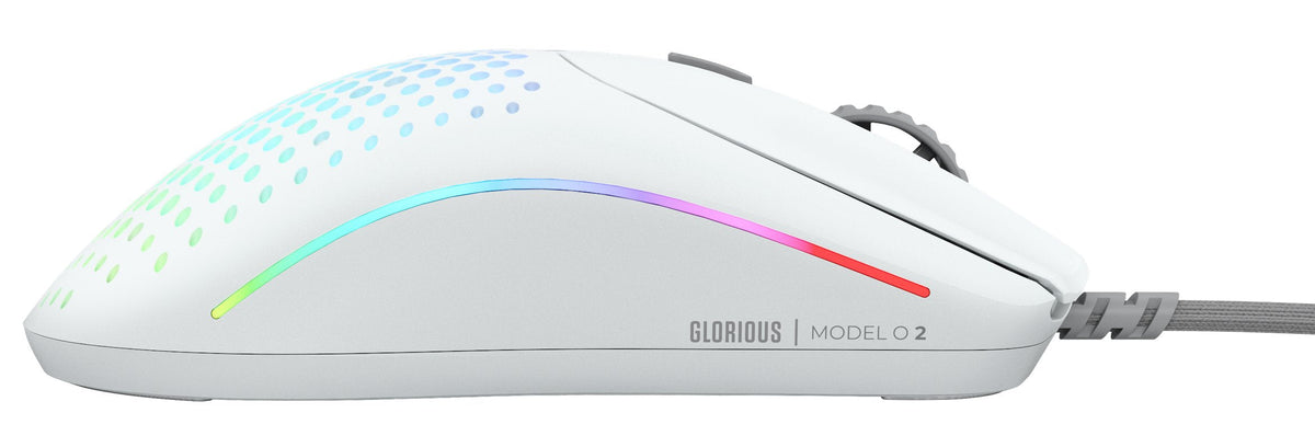 Raton  Glorious Model O 2 Usb Rgb Optical Gaming Mouse - Matte White [Glo-Ms-Ov2-Mw]