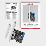 Pceu-232rs Kontroler Pcie 2+2x Port Usb 3.2 Gen 1, Uasp, Sp & Lp 15-Pin Sata Cargador